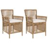 vidaXL Chaise d'Ext&eacute;rieur 2 pc Beige et cr&egrave;me polyrotin