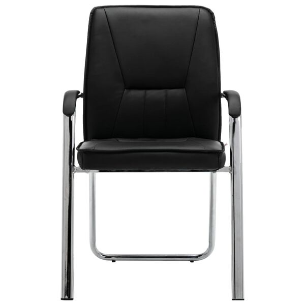 vidaXL Chaise de bureau Noir Similicuir