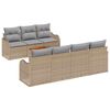 vidaXL Ensemble de canap&eacute; de jardin 8 pc Beige et Gris clair polyrotin