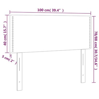 vidaXL Tête de lit Bleu foncé 100x5x78/88 cm Velours