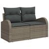vidaXL Ensemble de canap&eacute; de jardin avec coussin 5 pcs Gris