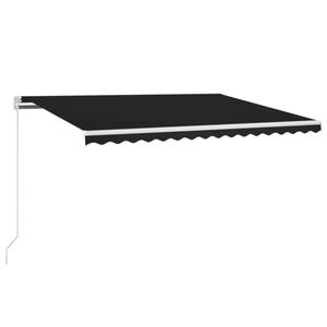 vidaXL Auvent manuel r&eacute;tractable avec LED 400x350 cm Anthracite