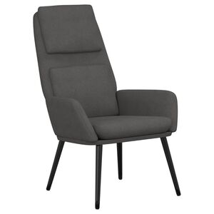 vidaXL Chaise de relaxation Gris fonc&eacute; Tissu