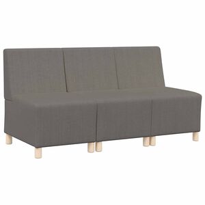 vidaXL Unit&eacute; de Sofa Modulaire Sans Accoudoirs 3 pcs Gris clair
