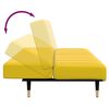 vidaXL Canap&eacute;-lit &agrave; 2 places avec repose-pied jaune velours
