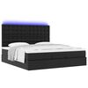 VidaXL Cadre de lit ottoman avec matelas noir 160x200 cm similicuir