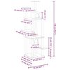 vidaXL Arbre à chat avec griffoirs en sisal Gris clair 176 cm