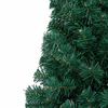 vidaXL Demi-arbre de No&euml;l artificiel pr&eacute;-&eacute;clair&eacute; et boules vert 120 cm