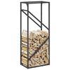 vidaXL Portant de bois chauffage noir 40x25x100 cm