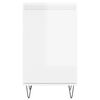vidaXL Buffets 2 pcs blanc brillant 40x35x70 cm bois d'ingénierie