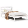 vidaXL Cadre de lit sans matelas blanc 75x190 cm bois de pin massif