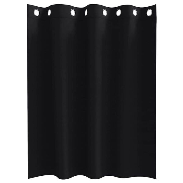 vidaXL Rideaux occultants avec anneaux 2 pcs Noir 140 x 140 cm