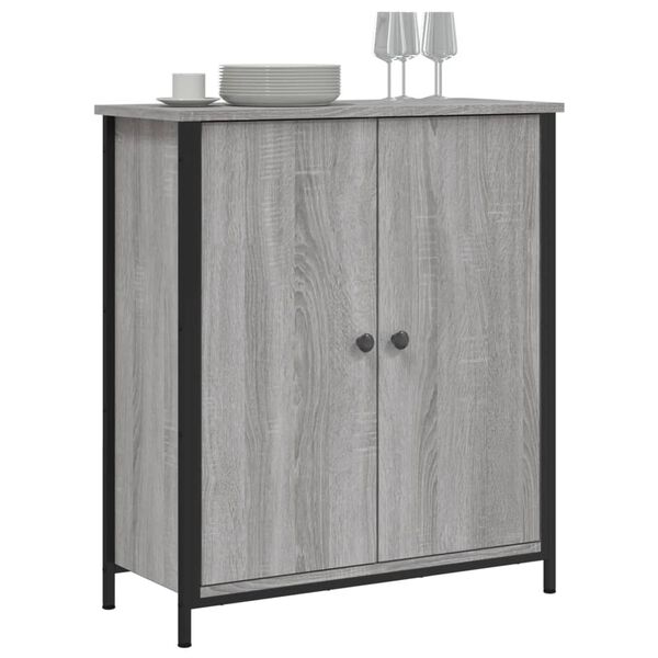 vidaXL Buffet sonoma gris 70x30x80 cm bois d'ing&eacute;nierie