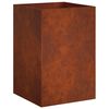 vidaXL Cache-pot de jardin Rouill&eacute; 40 x 40 x 75 cm Acier patin&eacute;