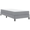vidaXL Lit &agrave; ressorts avec matelas Gris clair 80 x 200 cm tissu