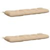vidaXL Coussins de banc 2 pi&egrave;ces VIANEN 100 % polyester Cr&egrave;me