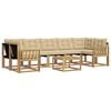 vidaXL Ensemble de canap&eacute;s d'ext&eacute;rieur 8 pc Blanc et Beige