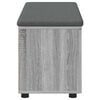 vidaXL Banc d'entr&eacute;e avec coussin Gris Sonoma 100 x 38 x 46 cm