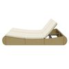 vidaXL Chaise longue d'ext&eacute;rieur R&eacute;sine tress&eacute;e Beige