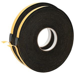 vidaXL Ruban adh&eacute;sif en mousse 2 pc Noir 20mm x 10m Mousse CR