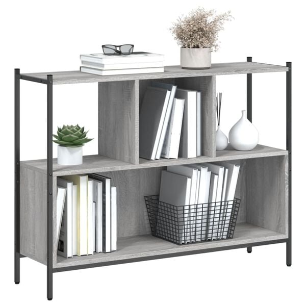 vidaXL Bibliothèque sonoma gris 102x28x77,5 cm bois d'ingénierie