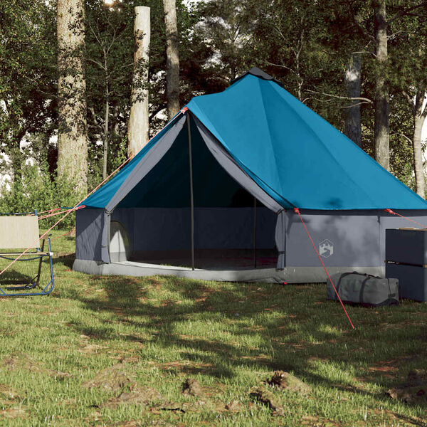 vidaXL Tente familiale tipi 6 personnes bleu imperm&eacute;able
