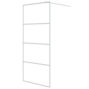 vidaXL Paroi de douche Blanc 90x195 cm Verre ESG transparent