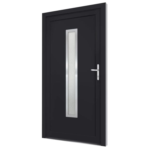 vidaXL Porte d'entrée anthracite 88x200 cm PVC