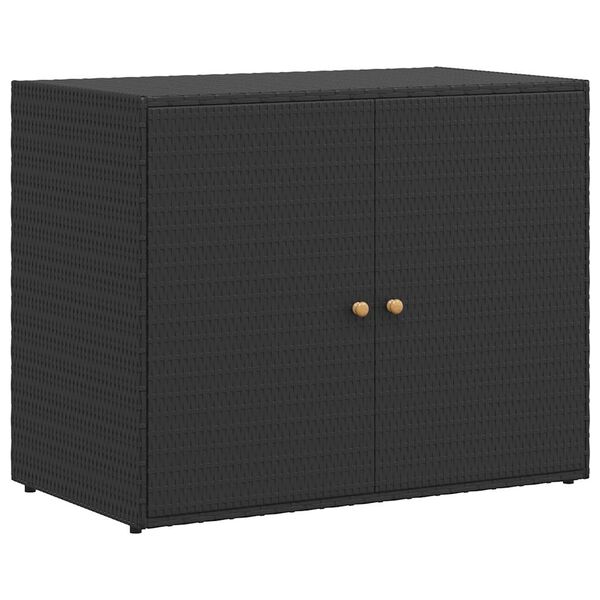 vidaXL Armoire de rangement de jardin Noir 100x55,5x80 cm Résine tressée
