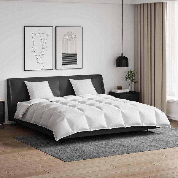 vidaXL Ensemble de Duvet avec oreiller 3 pcs Blanc Plume de canard