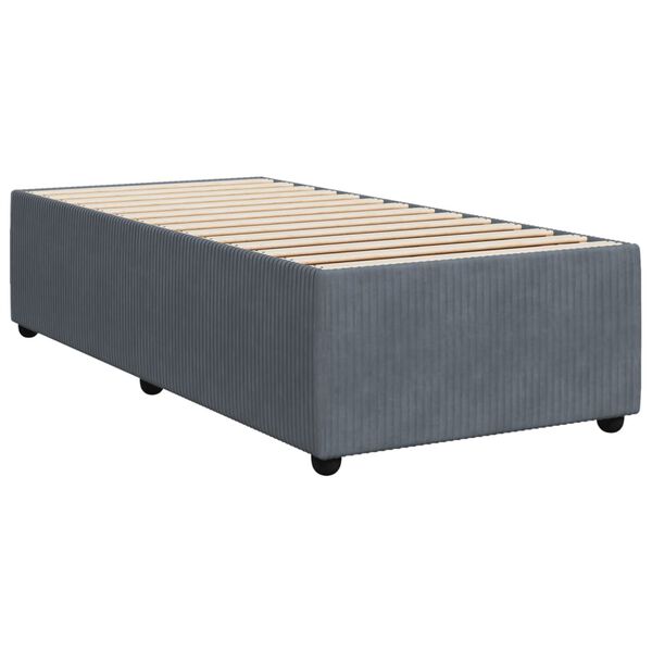 vidaXL Cadre de lit sans matelas gris foncé 90x190 cm velours