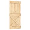 vidaXL Porte coulissante NARVIK 95 x 210 cm (213,5 cm) Naturel et noir