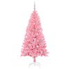 vidaXL Sapin de Noël avec 150 LED avec support Rose 150 cm PVC