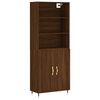 vidaXL Buffet haut Ch&ecirc;ne marron 69,5x34x180 cm Bois d'ing&eacute;nierie