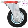 vidaXL 12 pcs Roulettes pivotantes 100 mm