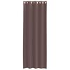 vidaXL Rideaux en voile avec œillets 2 pcs marron 140x260 cm