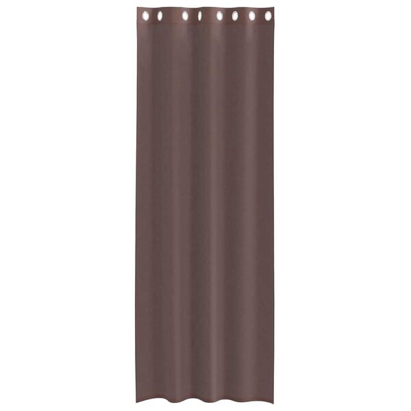 vidaXL Rideaux en voile avec œillets 2 pcs marron 140x260 cm