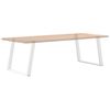 vidaXL Pieds de table à manger en U 2 pièces Blanc 100 x (72-73) cm Acier