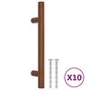 vidaXL Poignées d'armoire 10 pcs bronze 96 mm acier inoxydable