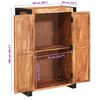 vidaXL Highboard avec portes Marron Bois d'acacia massif et m&eacute;tal