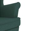 vidaXL Chaise à bascule avec repose-pied Vert foncé Tissu