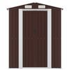 vidaXL Abri de jardin Marron fonc&eacute; 192x938x223 cm Acier galvanis&eacute;