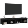 vidaXL Meubles TV avec lumières LED 2 pcs noir 80x30x30 cm