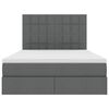 vidaXL Lit avec rangement et LED Gris fonc&eacute; 140 x 200 cm Polyester