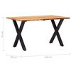 vidaXL Table à manger 140x80x75 cm bois de chêne massif