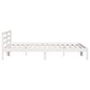 vidaXL Cadre de lit Blanc 208.6 x 157.6 x 69.4 cm Pin massif