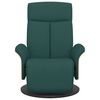 vidaXL Fauteuil inclinable avec repose-pieds vert fonc&eacute; tissu
