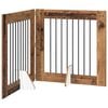 vidaXL Porte de chien pliable avec supports 2 pcs Bois ancien 160,5 cm