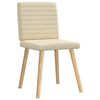 vidaXL Chaises &agrave; manger lot de 6 cr&egrave;me tissu