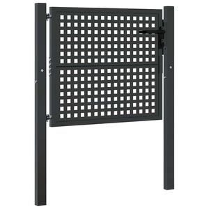 vidaXL Portail de jardin Anthracite 100x75 cm Acier